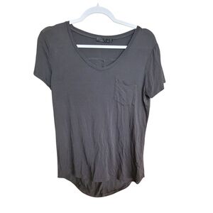 Prana Small Top Small Gray V-neck